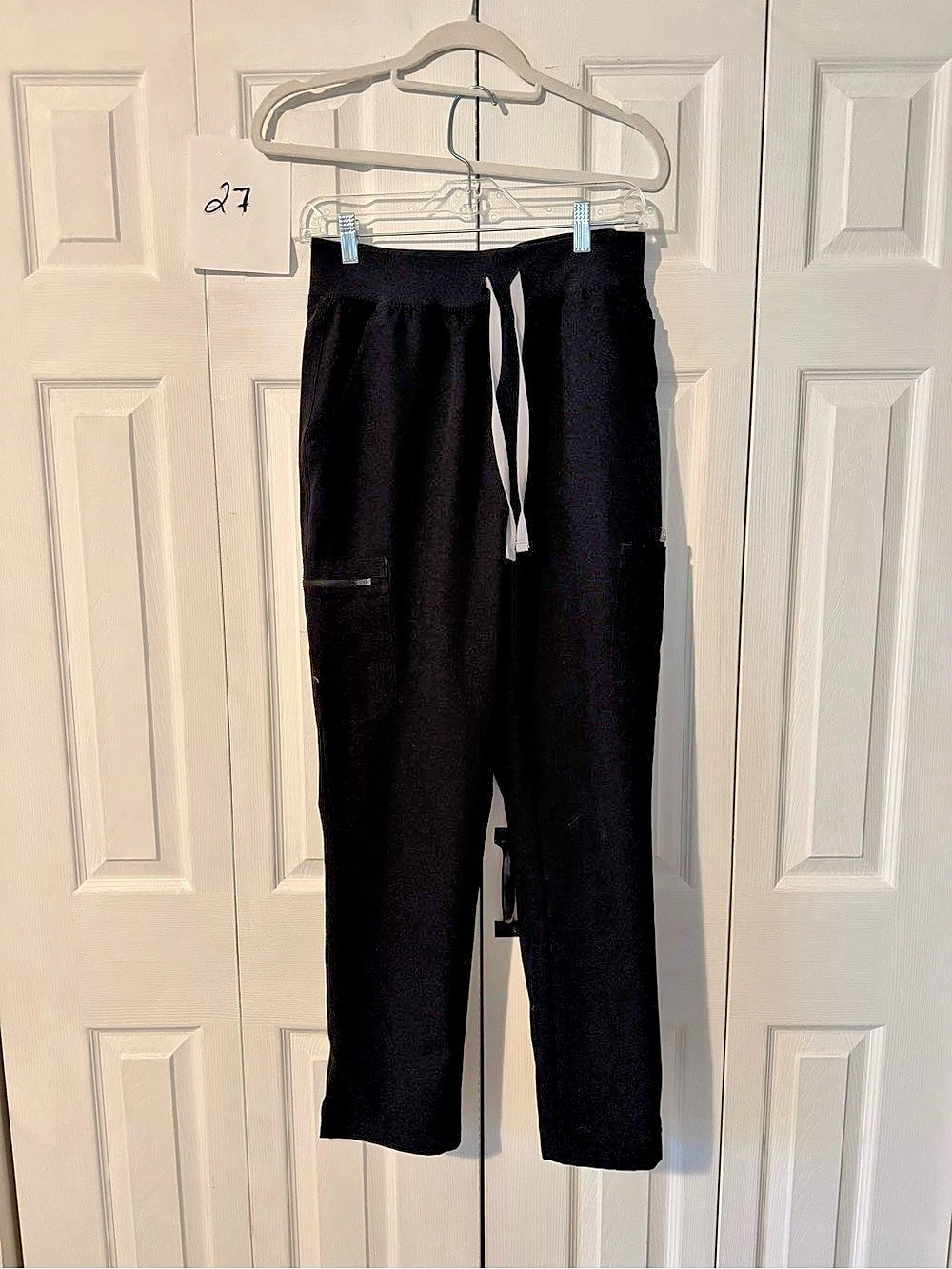 FIGS HW Yola High-Rise Slim Scrub Pant Black Medium